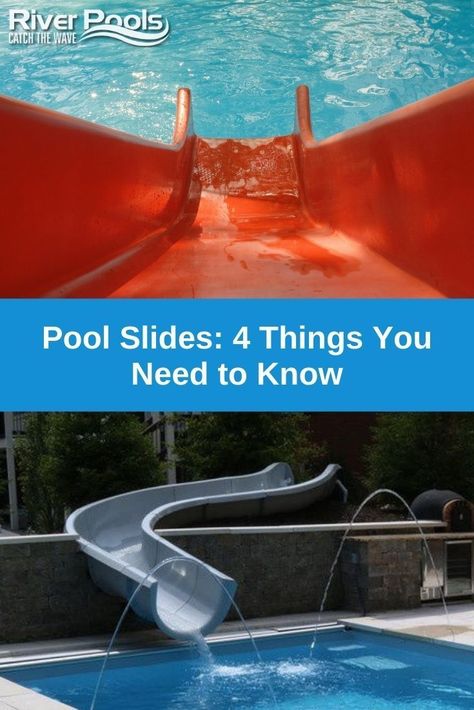 Backyard Pool Waterslide, Luxury Pool With Slide, Fiberglass Pool With Slide, Swimming Pool Slide Ideas, Diy Pool Slides Inground, Above Ground Pool With Slide, Pool Slides Inground, Modern Pool With Slide, Above Ground Pool Slide Ideas