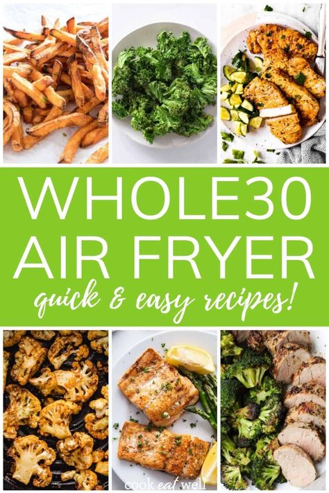 Looking for quick and easy Whole30 dinner ideas? Try these delicious Whole30 air fryer recipes to get dinner on the table fast! Restart Program Recipes, Healthy Ninja Speedi Meals, Whole 30 Dinner Ideas, Air Fryer Mediterranean Recipes, Low Carb Air Fryer Recipes Dinner, Whole 30 Air Fryer Recipes, Whole 30 Air Fryer, Whole30 Dinner Ideas, Whole 30 Dinner Recipes