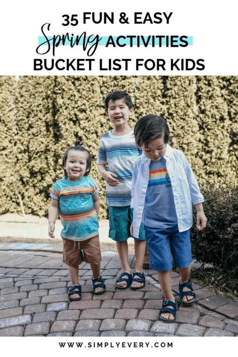 35 Fun and Easy Spring Activities – Bucket List for Kids Spring Bucket List, Toddler Lessons, Mommy Tips, Spring Activities, Leisure Activities, Dancing In The Rain, Infant Activities, Boy Mom, Easy Diy Crafts