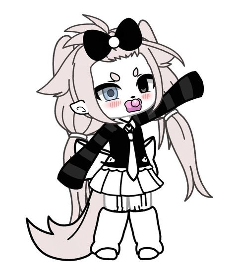 Gacha Life Sleep Outfits, Gacha Base Poses Cute, Free Oc, Cat Oc, Cool Pixel Art, Body Base Drawing, Ugly Dolls, Gacha Ocs, Oc Gacha