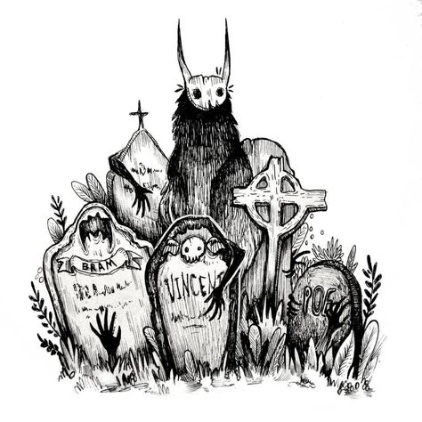 Day 13 ~ Grave #mabsdrawlloweenclub #mabsdrawlloweenclub2018 #ink #inktober #micronart #micron #blackandwhite #grave #halloween #instart #instaart Grave Halloween, Inspirational Printables, Charcoal Art, Anatomy Drawing, Dope Art, Illustrators On Instagram, Illustration Sketches, Halloween House, Printable Stickers