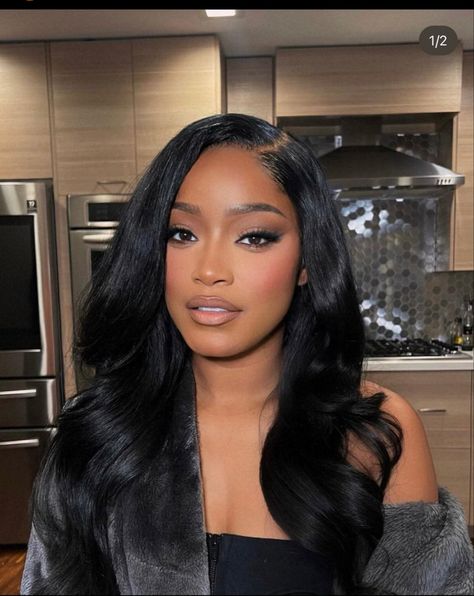 Keke Palmer, Hair Laid, Glamour Makeup, Hair Envy, Hair Today, Black Girls Hairstyles, Aesthetic Hair, Hair Dos, Long Black