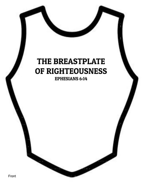 Breastplate of Righteousness Template.pdf Breastplate Of Righteousness Coloring Page, Breastplate Of Righteousness Craft, Breastplate Of Righteousness, Learn The Bible, Ephesians 6, Bible Crafts For Kids, Bible Crafts, Activity Ideas, Sunday School