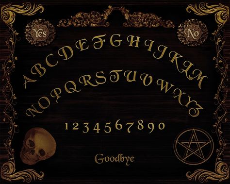 Digital Printables: Free Ouija Board Printable for Halloween Projects Witch Board, Haunted Dollhouse, Board Template, Spirit Board, Halloween Miniatures, Halloween Fonts, Printables Free, Wallpaper Dekstop, Ouija Board