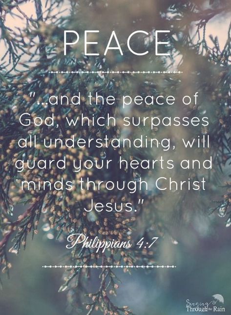 And the peace of God; which surpasses all understanding, will guard your hears and minds through Christ Jesus. Inner Peace Quotes, Peace Of God, Guard Your Heart, Peace Quotes, Spiritual Life, Bible Scriptures, Trust God, Faith Quotes, Christian Quotes