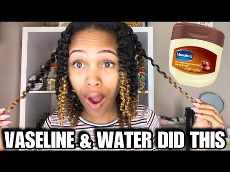 Vaseline (Petroleum Jelly) To Define & Moisturize Natural Hair - Unbelievable Results! [Video] - https://blackhairinformation.com/video-gallery/vaseline-petroleum-jelly-to-define-moisturize-natural-hair-unbelievable-results-video/ Vaseline Hair Growth, Vaseline For Hair, Vaseline Petroleum Jelly, 4c Hair Care, Hype Hair, Natural Hair Moisturizer, Natural Hair Transitioning, Petroleum Jelly, Long Hair Color