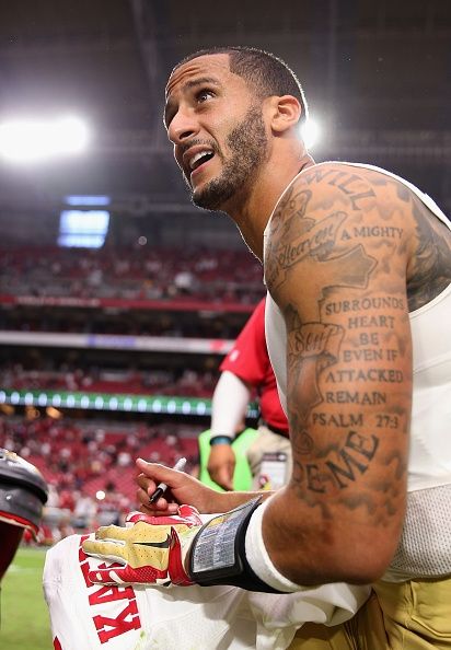 Colin Kaepernick 49ers Quarterback Colin Kaepernick Tattoos, 49ers Quarterback, Colin Kaepernick, Dope Tattoos, Tattoo Ink, Sport Man, San Francisco 49ers, Lady And Gentlemen, My Team