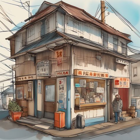 2 Point Perspective Drawing Architecture, Perspective Building Drawing, Concrete Outdoor Furniture, 2 Point Perspective Drawing, Filter Effects, Perspective Sketch, Anime Places, Perspective Drawing Architecture, Building Drawing