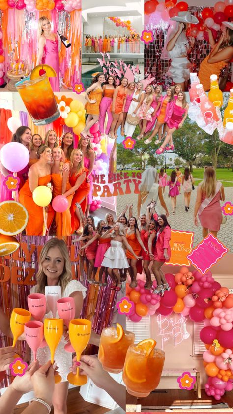 Hens Party Themes, Sunset Party, Bachelorette Party Planning, Fiesta Theme, Bridal Bachelorette Party, Bachelorette Themes, Bachelorette Trip, Tequila Sunrise, Best Friends Aesthetic