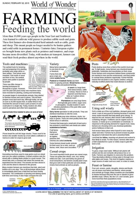 Farming by World of Wonder World History Facts, Science Infographics, History Infographic, Reading Comprehension Lessons, World History Lessons, Biology Facts, Agriculture Education, History Facts Interesting, World Of Wonder