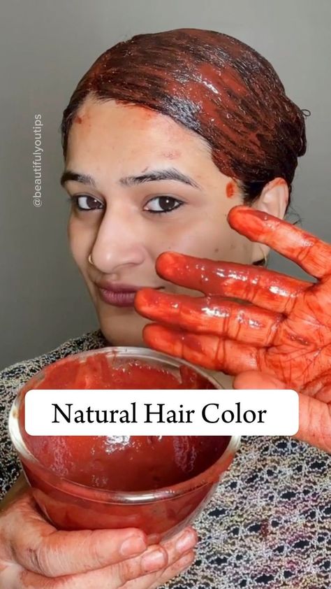 Homemade Hair Color, Natural Red Hair Color, Get Rid Of Grey Hair, Quick Hair Growth, Homemade Hair Treatments, Hair Care Remedies, Shine Hair, Natural Red Hair, Hair Care Recipes