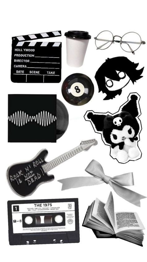 sticker sheet aesthetic Black And White Sticker Sheet, Phone Cover Stickers, Clear Phone Case Design, Diy Phone Case Design, Handmade Bookmarks Diy, Printable Sticker Sheets, Bullet Journal Cover Ideas, Black And White Stickers, Scrapbook Printing