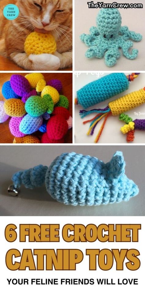 Diy Catnip Toys, Cat Purring, Bernat Softee Chunky Yarn, Crochet Cat Bed, Crochet Cat Toys, Homemade Cat Toys, Diy Pet Toys, Diy Cat Toys, Crochet Ball