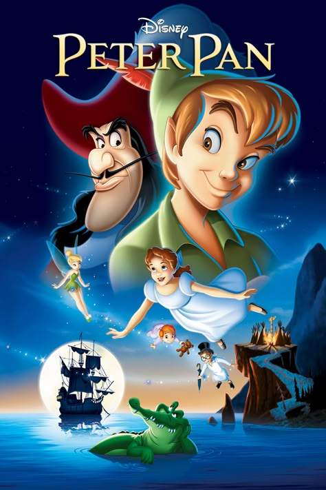 Peter Pan Peter Pan 1953, Peter Pan Movie, Peter Pans, Disney Poster, Disney Movie Posters, Peter Pan Disney, Animation Disney, Disney Animated Movies, Wallpaper Disney