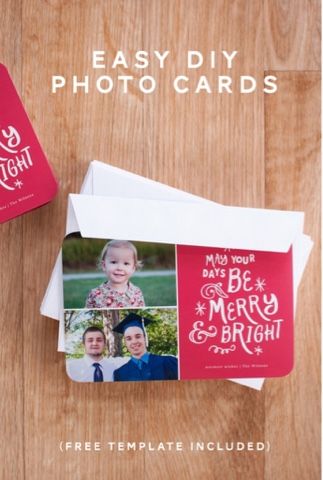 Free Holiday Photo Card Templates, Diy Photo Cards, Diy Christmas Photo, Photo Cards Diy, Christmas Photo Card Template, Card Templates Free, Card Tricks, Christmas Card Template, Printable Christmas Cards