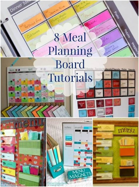 With these 8 Meal Planning Board Tutorials, you make one that works best for you and your family so that you can take the stress out of grocery shopping and cooking this year! Fall Neighborhood, Menu Planning Board, Meal Planning Board, Pasta Penne, Week Workout, Planning Board, Budget Meal Planning, Organization Board, Menu Planners