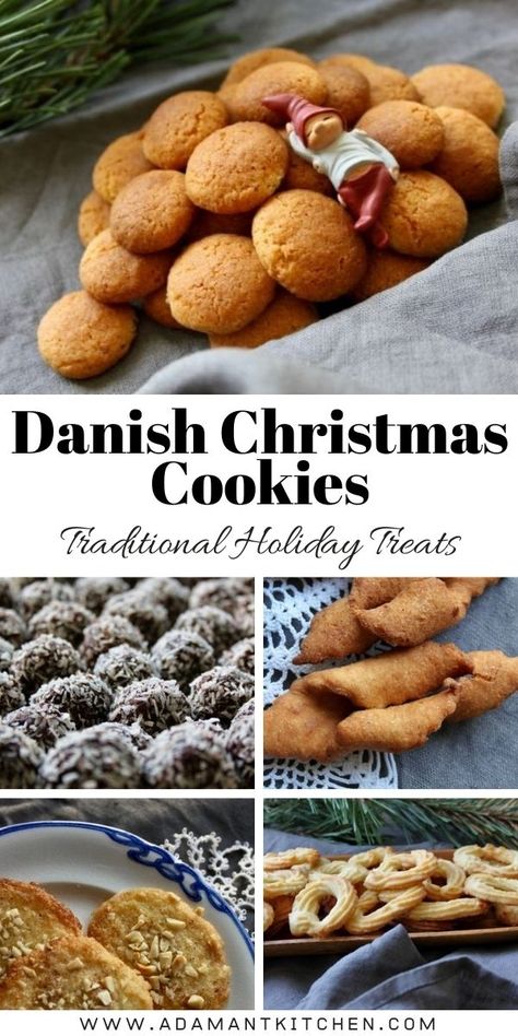 9 Danish Christmas Cookies (Småkager) Danish Christmas Cookies, Allergy Friendly Cookies, Danish Dessert, Danish Cuisine, Danish Cookies, Traditional Holiday Recipes, Christmas Hygge, Traditional Christmas Cookies, Cookie Recipes From Scratch