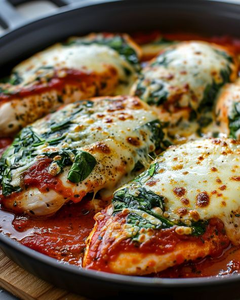 Spinach and Ricotta Stuffed Chicken Breasts Ricotta Recipes Chicken, Creamy Spinach Stuffed Chicken, Ricotta Pesto Chicken, Spinach Ricotta Stuffed Chicken, Chicken Ricotta Recipes, Proscuitto Recipe, Ricotta Stuffed Chicken Breast, Chicken Ricotta, Ricotta Stuffed Chicken