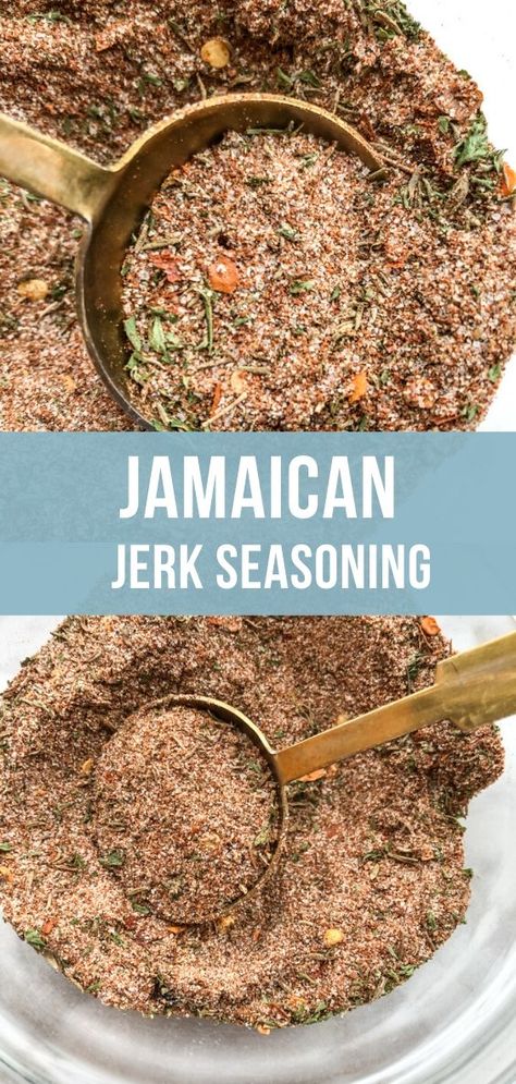 Jerk Seasoning Recipe, Jamaican Seasoning, Jerk Chicken Recipe, Jamaican Jerk Seasoning, Dry Rub Recipes, Homemade Spice Mix, Spice Blends Recipes, Chicken Baked, Jamaican Dishes