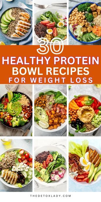 Here are 30 healthy power protein bowls for weight loss that you can add to your high-protein diet. Power Protein Bowl, High Protein Meal Bowls, Low Calorie High Protein Bowls, Low Carb High Protein Bowls, Healthy Bowls For Lunch, High Protein Bowl Recipes, High Protein Buddha Bowl, Protein Bowls Recipes, Protein Bowls Dinner