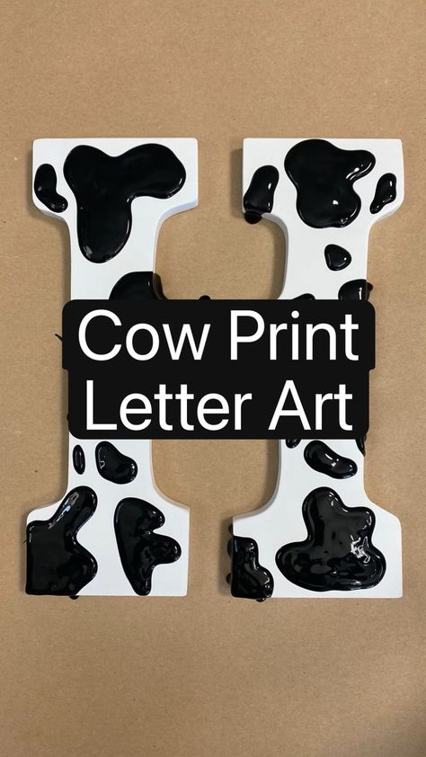 Cow Print Letter Art | Letter a crafts, Cow craft, Cow Cow Themed Party Decorations, Cow Birthday Party Games, Cow Theme Decorations, Diy Cow Decor Party, Cow Themed Crafts, Diy Cow Print Party Decor, Diy Farm Party Decor, Cow Ear Tag Template Free, Cow Themed Decor