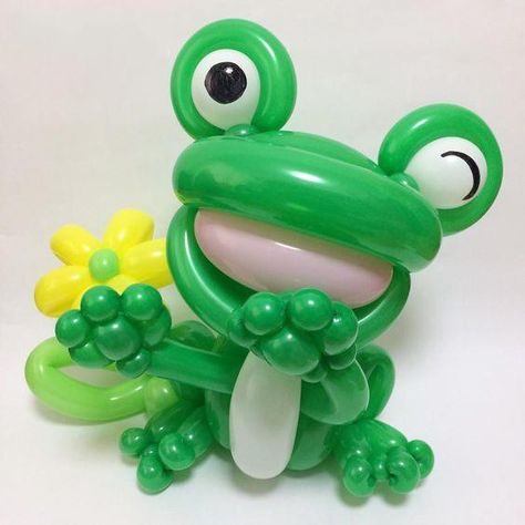 ❋創意(Ideas)❋ Balloon Frog, Frog Balloon, Easy Balloon Animals, Star Wars Furniture, Balloon Character, Ballon Art, Balloon Face, Animal Hand Puppets, Balloon Hat