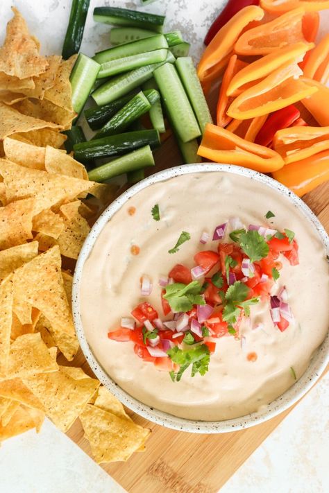 5-Minute Warm Queso Dip With Cottage Cheese - Lindsay Pleskot, RD Gluten Free Football Snacks, Cottage Cheese Whip, Cottage Cheese Queso Dip, Cheese Queso Dip, Cottage Cheese Queso, Taco Spice Blend, Cottage Cheese Recipes Healthy, Cottage Cheese Dips, Dip Recipes Appetizers