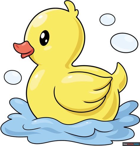 Learn How to Draw a Rubber Duck: Easy Step-by-Step Drawing Tutorial for Kids and Beginners. See the full tutorial at https://easydrawingguides.com/how-to-draw-a-rubber-duck/ How To Draw A Rubber Duck, Little Duck Drawing, Duck Drawing For Kids, Rubber Duck Drawing, Whiteboard Drawings, Robot Craft, Duck Pictures, Duck Drawing, Drawing Guides