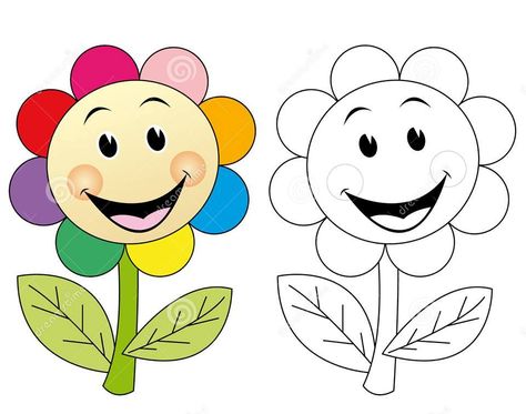 Flower Colouring Pages, Nature Drawing For Kids, Colorful Caterpillar, Drawing Pictures For Kids, Animal Pictures For Kids, Kindergarten Colors, Kindergarten Coloring Pages, Easy Art For Kids, Disney Princess Coloring Pages