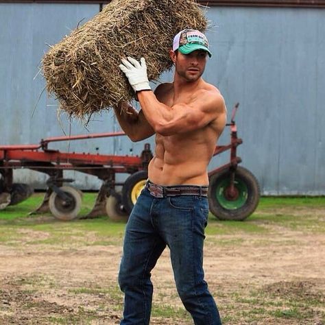 These Sexy Cowboys Will Make You Want to Saddle Up Bale Of Hay, Country Man, Farm Boys, Cowboy Up, Country Men, Shirtless Men, Country Boys, Good Looking Men, Muscle Men