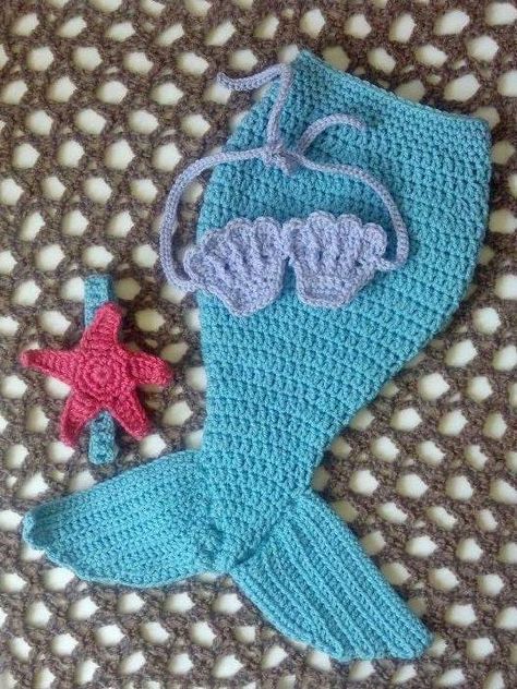 Crochet Baby Mermaid Tail Headband and Shells Set by JJBabyCrochet, $60.00 Baby Mermaid Tail, Baby Mermaid Outfit, Crochet Baby Mermaid Tail, Baby Mermaid Crochet, Mermaid Tail Pattern, Ravelry Crochet, Crochet Mermaid Tail, Crochet Baby Cocoon, Irish Crochet Dress