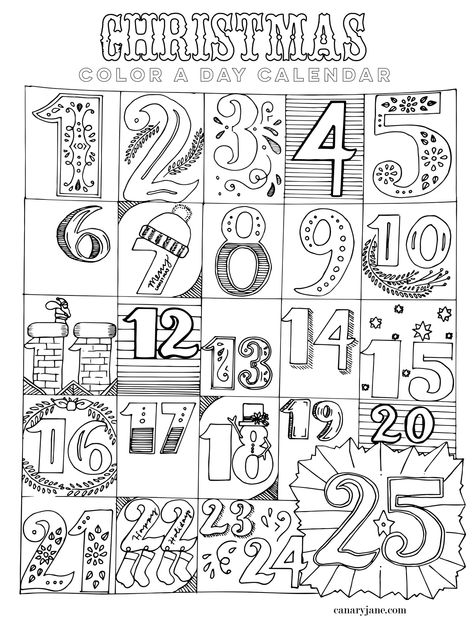 christmas free printable advent coloring Free Printable Advent Calendar, Colouring Christmas, Cool Advent Calendars, Printable Advent Calendar, Calendar Numbers, Advent Calendars For Kids, Coloring Calendar, 25 Days Of Christmas, Calendar Ideas