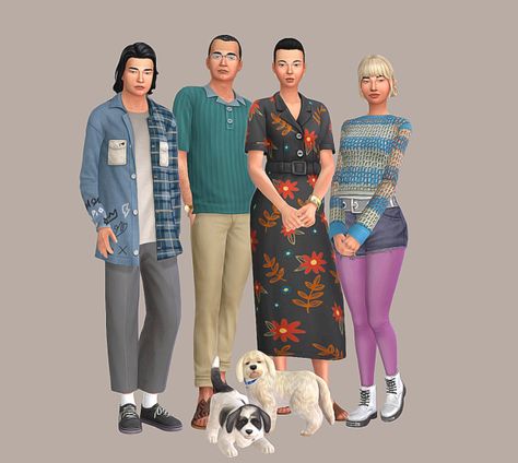 the Gao family Sims 4 Family Ideas People, Sims 4 Family Ideas, Sims 4 Family, Family Ideas, Long Time No See, No See, Ts4 Cc, The Sims, Sims 4