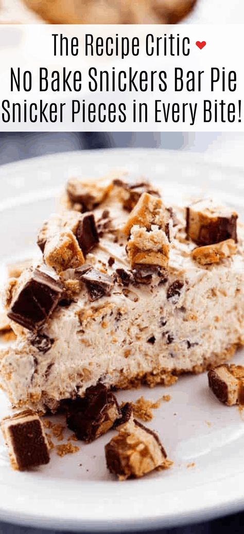 Snickers Dessert, Snickers Pie, Snickers Recipe, No Bake Summer Desserts, Thanksgiving Desserts Easy, Snickers Bar, Cold Treats, Easy Pie, Easy No Bake Desserts