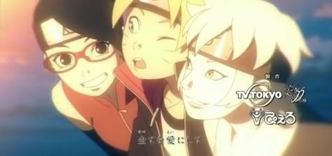 #team7 #borutosaradamitsuki #BorutoNarutoNextGenerations  #weheartit  #OPENING4! 💗 Team Konohamaru, Phantasy Star Online 2, Phantasy Star Online, Ayato Sakamaki, Shino Aburame, Boruto And Sarada, Boruto Characters, Boruto Next Generation, Anime Friendship