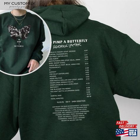 To Pimp A Butterfly Kendrick Lamar Tracklist Shirt Merch Sweatshirt T-Shirt Check more at https://mycustomily.com/product/to-pimp-a-butterfly-kendrick-lamar-tracklist-shirt-merch-sweatshirt-t-shirt/ Kendrick Lamar Merch, Kendrick Lamar Shirt, Ronald Isley, To Pimp A Butterfly, Merch Shirt, Set Ideas, Trending Music, Kendrick Lamar, A Butterfly