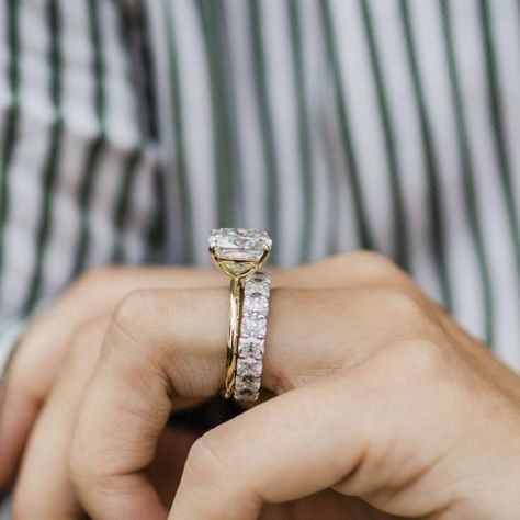 Cushion Moissanite Engagement Ring, Cushion Cut Moissanite Engagement Ring, Moissanite Engagement Ring Cushion Cut, Cushion Cut Moissanite, Yellow Engagement Rings, Cushion Cut Diamond, Classic Wedding Band, Cushion Cut Engagement Ring, Simple Engagement Rings