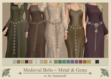 Royal Outfits Sims 4 Cc, Sims 4 The Witcher Cc, Sims 4 Belt Cc, Mods Ts4, Cc Patreon, Sims Medieval, Sims 4 Challenges, Medieval Belt, Medieval Clothes