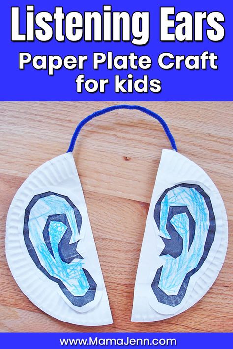 Ears Craft Preschool, Preschool Listening Games, Listening To God Craft For Kids, Active Listening Activities For Preschoolers, Find Your Voice Crafts, Hearing Craft, Listening Ears Craft, Twos Classroom, Proverbs For Kids