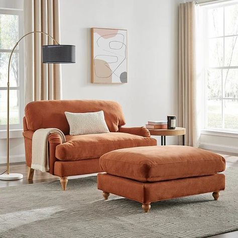 Classic Couch, Traditional Loveseat, Orange Sofa, Sofa Dining Table, Orange Chair, Corner Sofa Chaise, Living Room Orange, Superking Bed, Sofa Frame