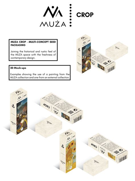 This project involved the creation of a concept which could be sold as merchandise at new museum of art in Malta (aka MUZA). This is a product design that combines art and sustainability, in a package that can be easily sold in the museum gift shop. Museum Merchandise, Museum Gift Shop, Seed Packaging, New Museum, Rustic Feel, Usb Flash Drive, Art Museum, Gift Shop, Contemporary Design