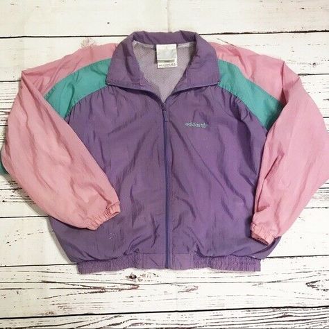 Wind Braker Jacket, Vintage Jackets Retro, Graphic Jackets, Denim Coat Women, Lacoste Women, Retro Jacket, Adidas Windbreaker, Color Block Jacket, Womens Windbreaker