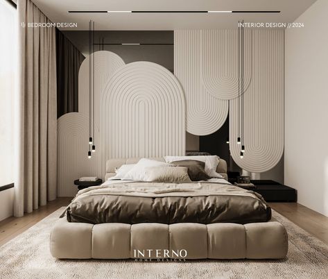 Explore the serene and sophisticated ambiance of our latest bedroom design, characterized by clean lines and a neutral color palette. Tell us what you think of this exquisite space! 💫🏡 Project: #KSA_VILLA_II Location: #ksa Year: 2024 Contact us: Whatsapp: +201003716790 #InternoHomeDesigns #InternoDesign #InteriorStyling #LuxuryInteriors #HomeDecor #InteriorDesign #MasterBedroom #LuxuryLiving #KSA #Oman #Dubai #InteriorInspiration @design_inspiration @designmilk @homeadore @natural_aesthet... Latest Bedroom Designs Interiors 2024, Neutral Bedroom Inspirations, Morden Bedroom Design Interiors, Wall Bed Decor, Bedroom Ideas 2024, Master Room Ideas, Bedroom Modern Ideas, Bed Back Wall Design, Modern Neutral Bedroom