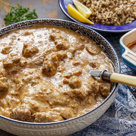 Ostrich Stroganoff - Cape Karoo Meat Ostrich Steak Recipes, Emu Recipes, Ostrich Recipes, Ostrich Meat, Fried Liver, Prime Steak, Homemade Tomato Sauce, Strip Steak, Vegetable Stir Fry