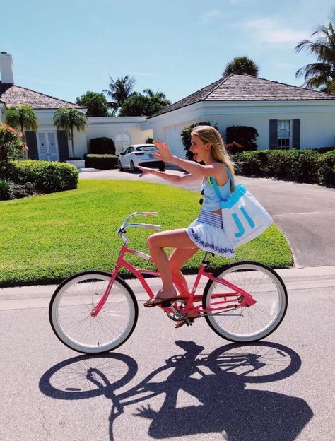 Palm Trees, See More, Lush, Trees, Bike, Red, Pink