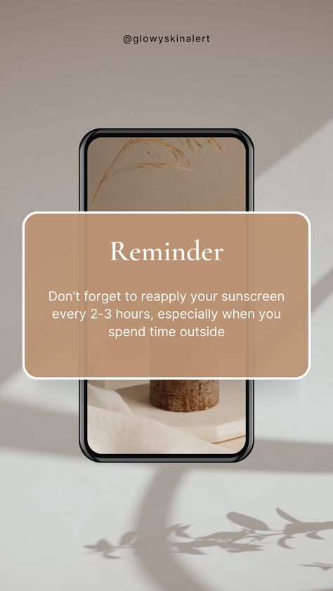 Reminder to reapply your SPF every 2-3 hours, especially when you spend time outside 🌞 #spf #sunscreen Spend Time Outside, Spf Sunscreen, Daily Reminder, Sunscreen, The Outsiders, Skin Care