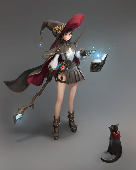 Wizard Character Art, Apprentice Wizard, Monster Academy, Anime Wizard, Wizard Outfit, Wizard Character, Female Wizard, Magic Clothes, Outfit Anime