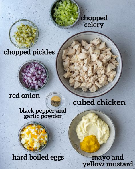 Chicken Salad Without Onions, Egg Salad Recipe Celery, Chicken Salad Egg, Chicken Salad With Boiled Eggs, Chicken Salad Recipe Pickles, Chicken Salad No Pickles, Egg Salad With Chicken, Salads Recipes Chicken, Chicken Salad With Crackers