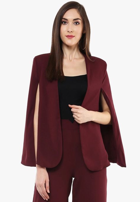 Blazer Outfits Hijab, Corporate Blouse, Graduation Suit, Poncho Coat Cape, Cape Blazer, Fashionable Work Outfit, Desert Colors, Cape Jacket, Outwear Women