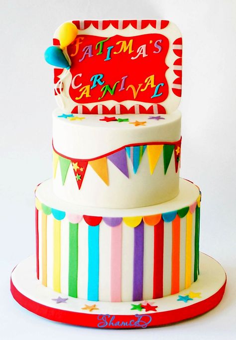 Birthday Cakes - Carnival Cake Carnival Party Cake, Carnival Birthday Cake Ideas, Carnival Cake Ideas, Carnival Theme Cake, Carnival Birthday Cake, Carnival Themed Cakes, Carnival Birthday Cakes, Carnival Cake, Circus Cakes